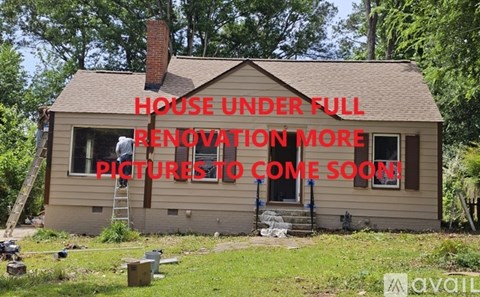 A house is undergoing full renovation.
