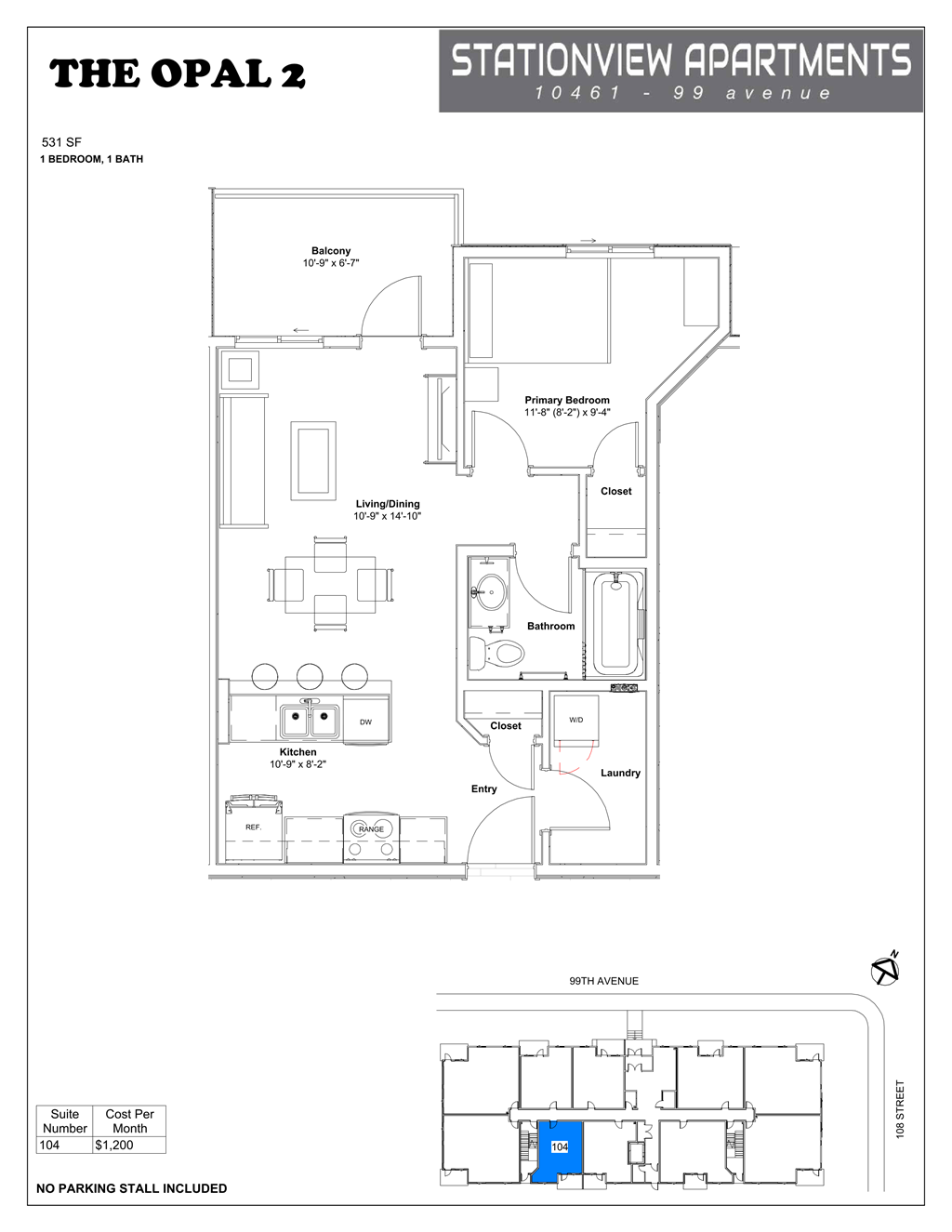 A floor plan for a 10461 - 99 avenue apartment.