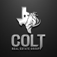 A logo for the Colt Real Estate Group features a silhouette of a horse's head.