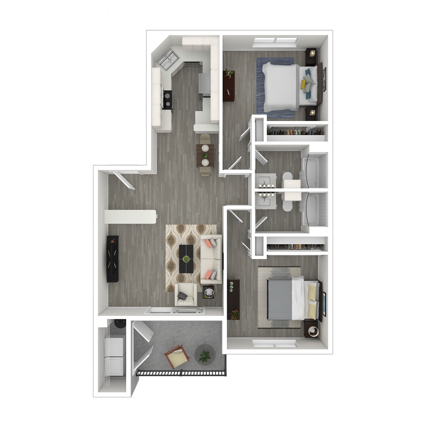 3D Legacy Heritage Floorplan Furnished at The Legacy Apartments, Antelope