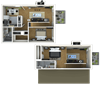 2 Bedroom, 2 Bathroom Floor Plan 2 Bedroom, 2 Bathroom Floor Plan