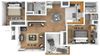 2 Bedroom, 2 Bathroom Floor Plan, 2 Bedroom, 2 Bathroom Floor Plan, 875 Sq.Ft