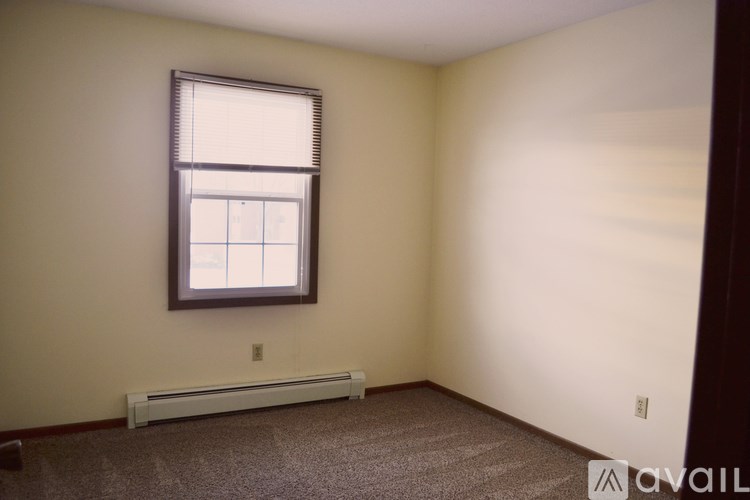 A room with a window and a radiator on the floor.