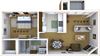 1 Bedroom, 1 Bathroom Floor Plan 1 Bedroom, 1 Bathroom Floor Plan