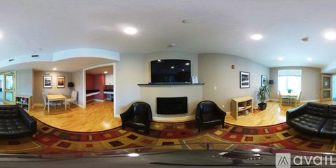 A living room with a fireplace and a television.