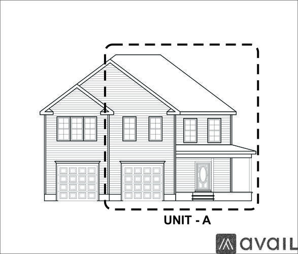 A drawing of a house with the label "Unit-A" and a logo that reads "avaiL".