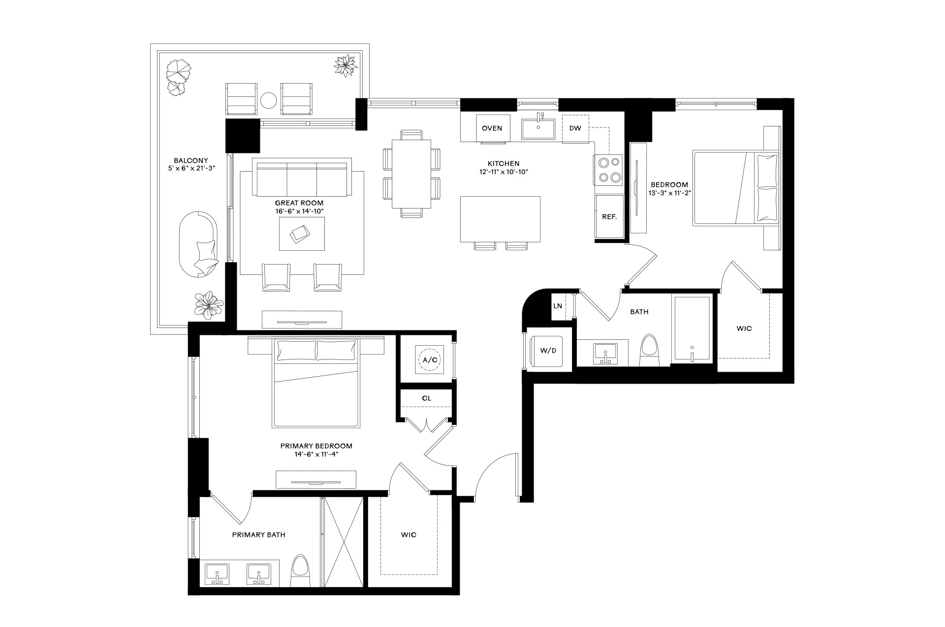 2 Bed/2 Bath-B3