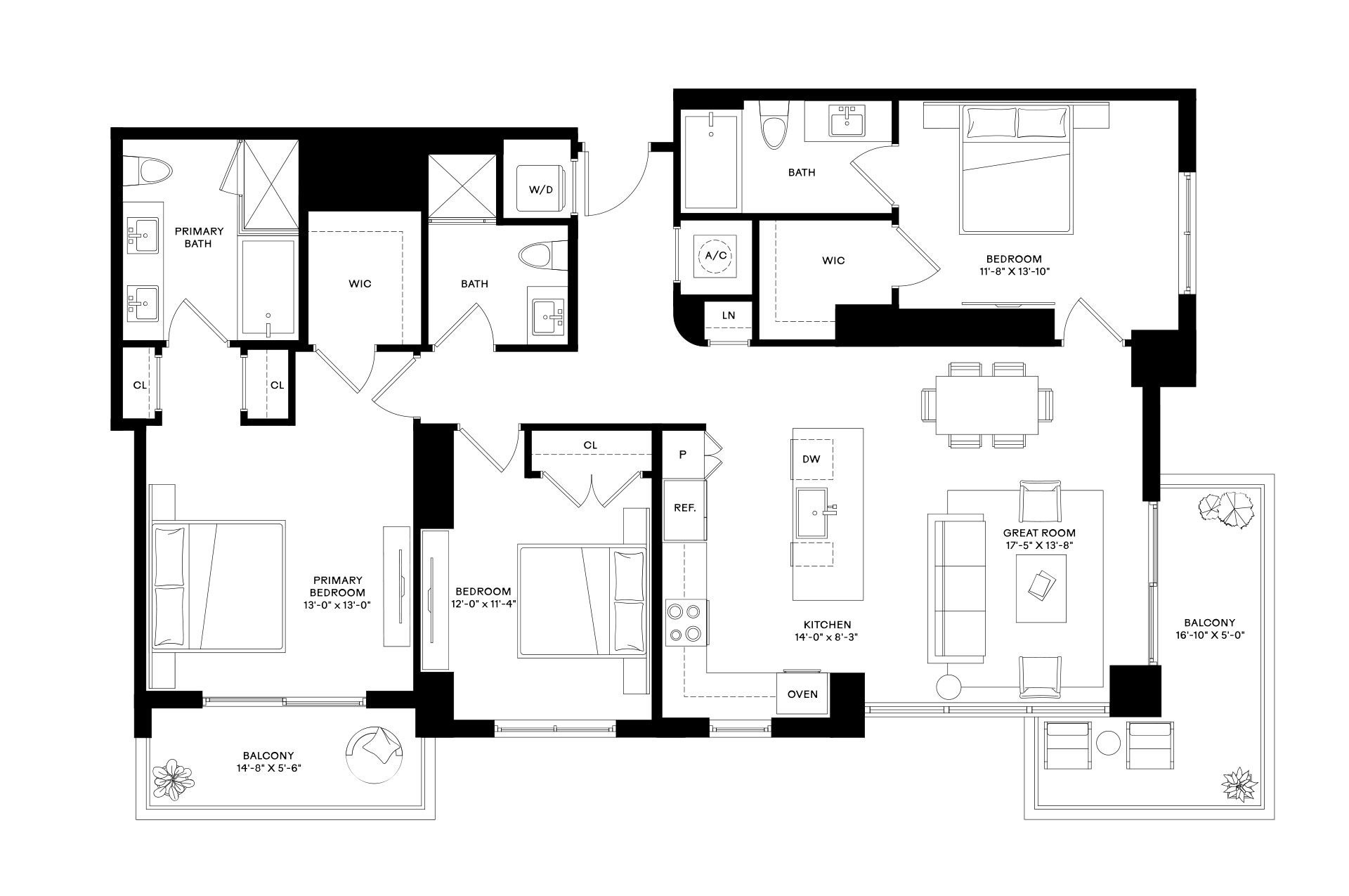 3 Bed/3 Bath-C1.1