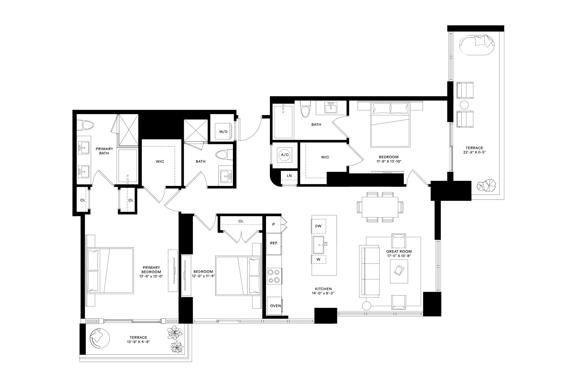 3 Bed/3 Bath-C1b