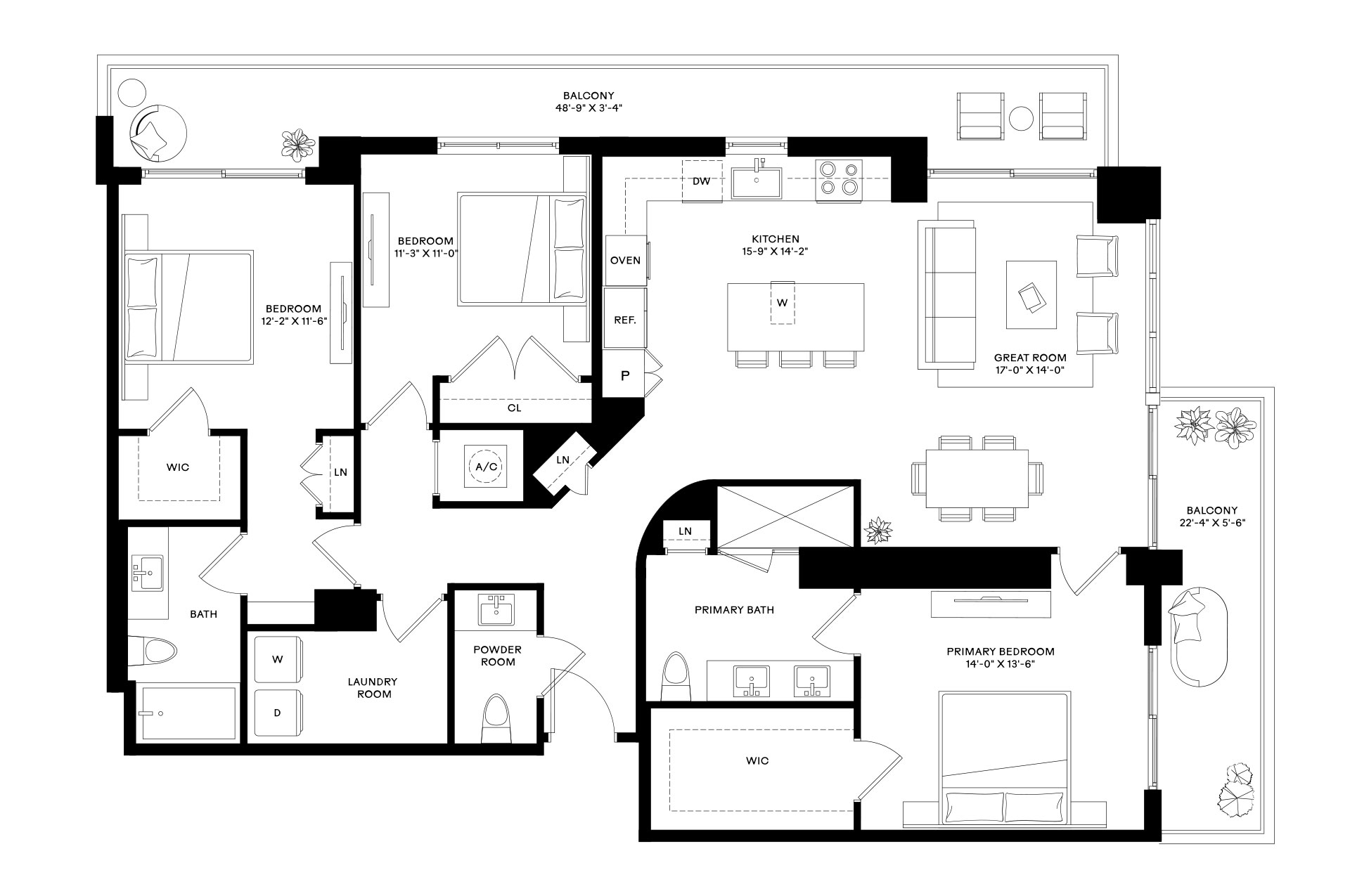 3 Bed/2.5 Bath-C2a