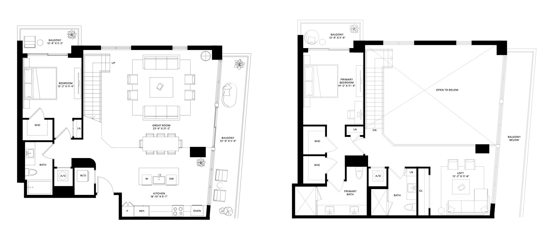 2 Bed/3 Bath Loft-TH2