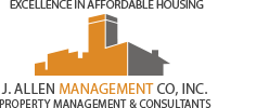 A logo for J. Allen Management Co., Inc., a property management and consultants company, is displayed.