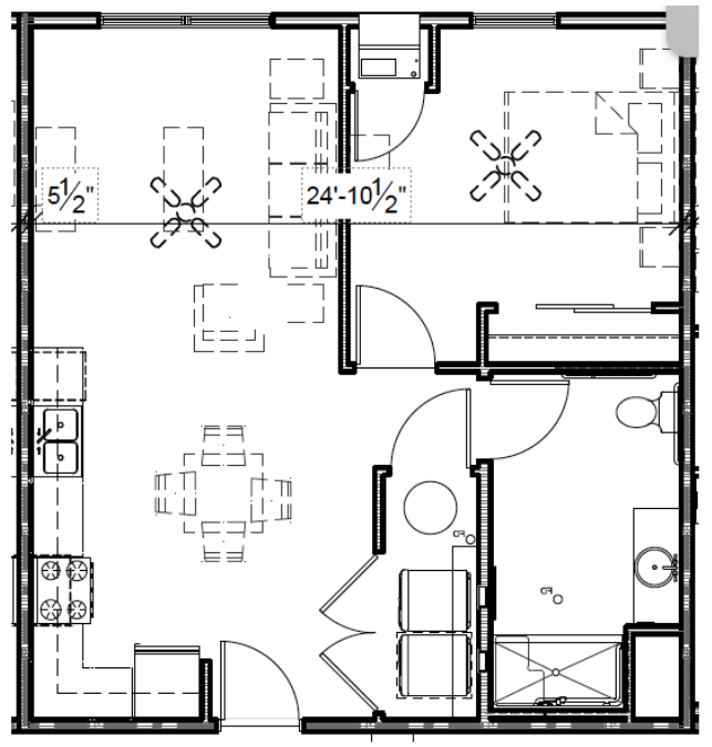 1 Bedroom Floor Plan