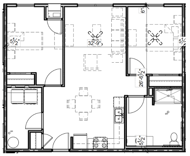2 Bedroom Floor Plan