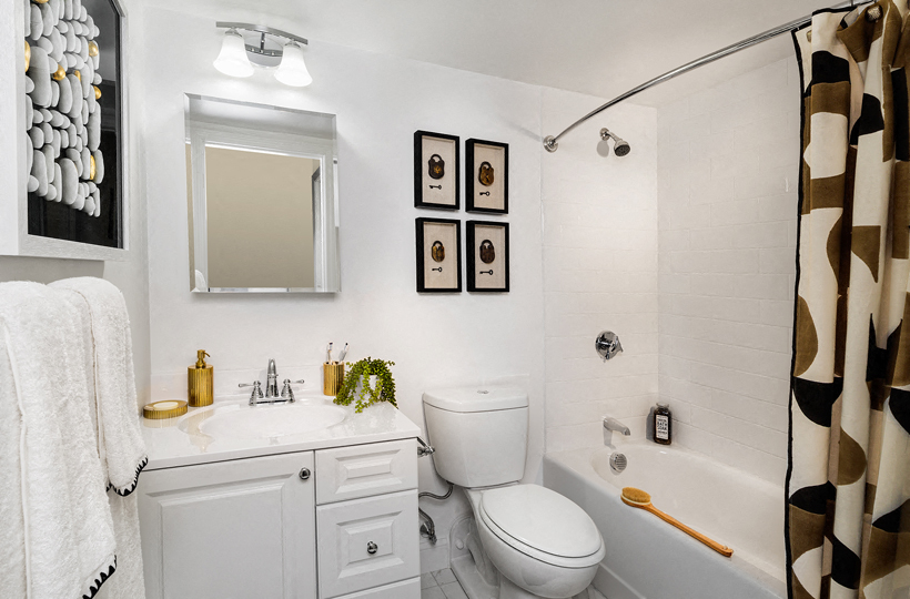 Water View Terrace Apartments - Arlington and Berkeley Style Bathroom