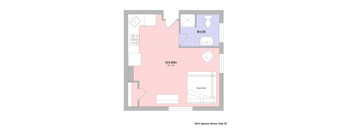 Studio | 1 Bath
