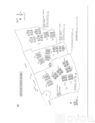 A black and white image of a floor plan for an apartment complex.
