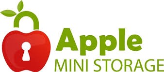 An apple logo with the words "Apple Mini Storage" below it.