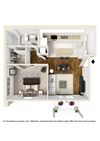 1 Bedroom 1 Bathroom Floor Plan 1 Bedroom 1 Bathroom Floor Plan at Verandas at Rocky Ridge, Birmingham, 35216