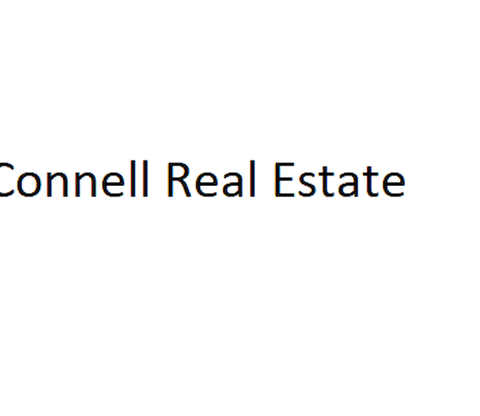 A white background with the words "Connell Real Estate" written in black.