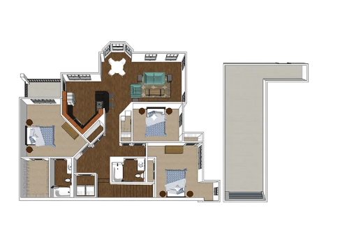 3 bedroom floorplan with or without garage