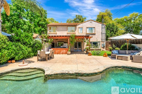 A house with a pool in the backyard.