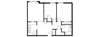 2 Bedrooms 1 Bathroom