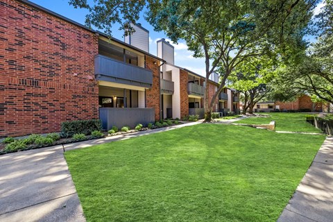 our apartments have a spacious yard and green grass