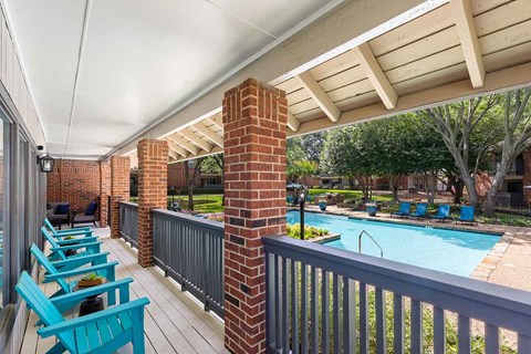 the pool is available for residents to enjoy at our apartments