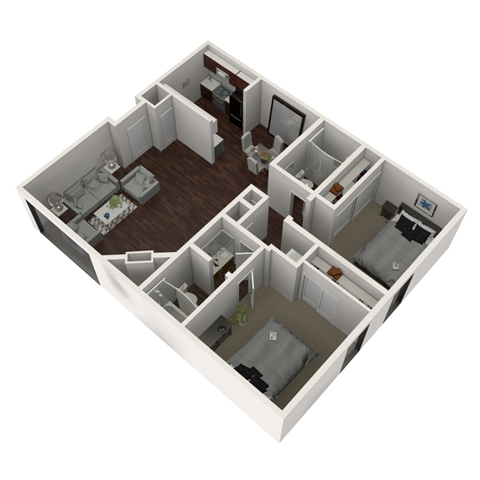 2 Bed 2 Bath Plan B at The Vista at Laguna, Laguna Niguel, CA, 92677