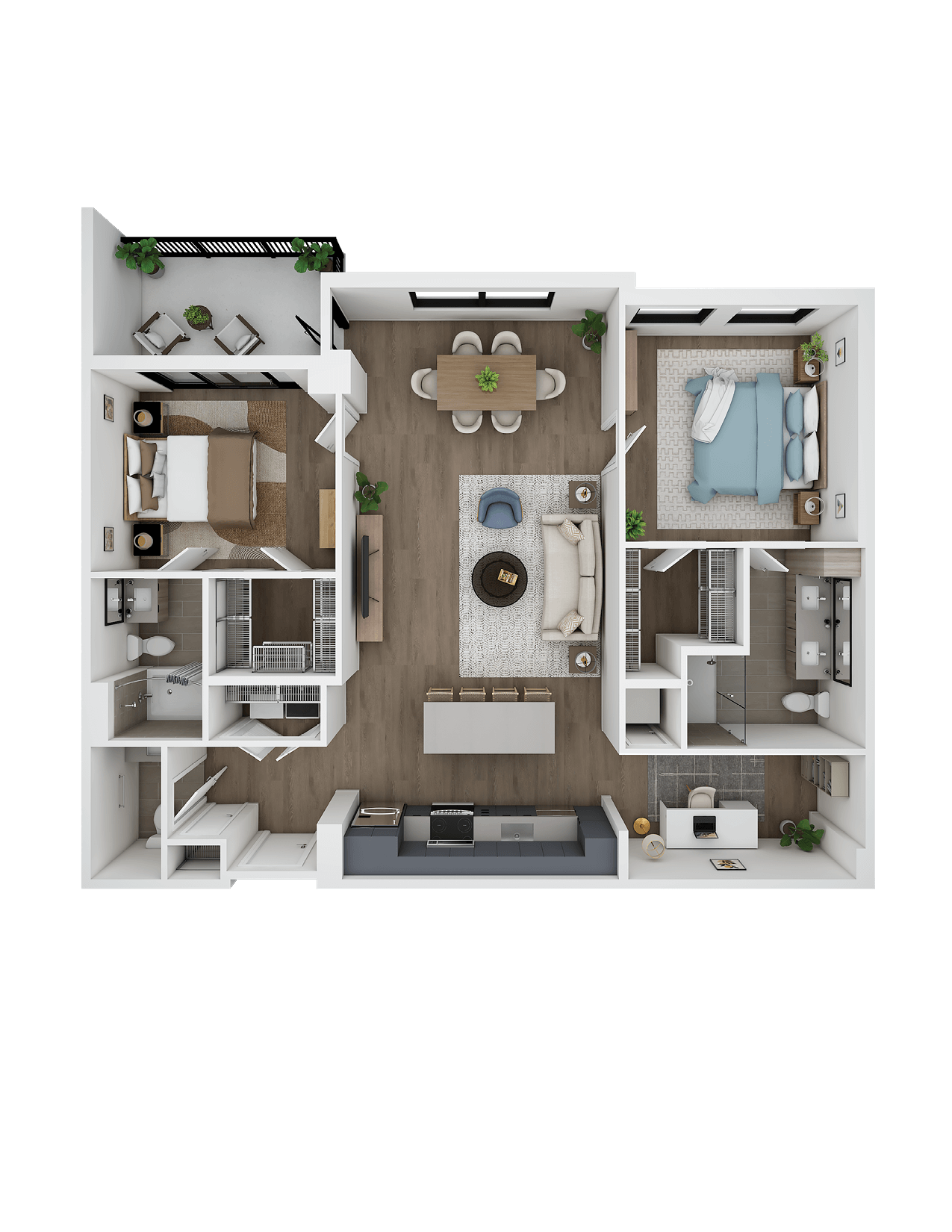 2 Bed/2.5 Bath Den-B1