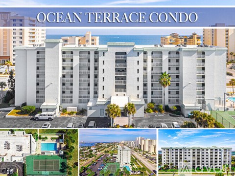 A collage of photos showcasing the Ocean Terrace Condo.
