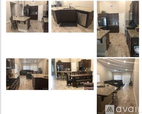 A series of images showcasing various kitchen and living room designs.