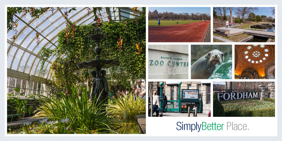 a collage of photos of the botanical gardens and other things