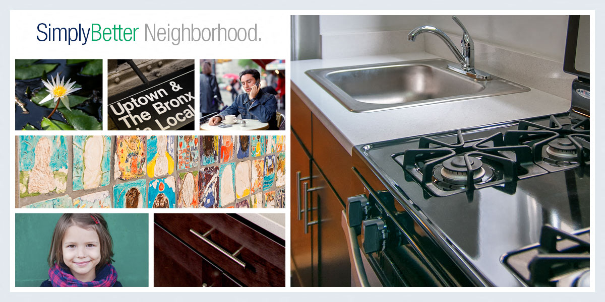 a collage of photos of a kitchen and a sink    and a