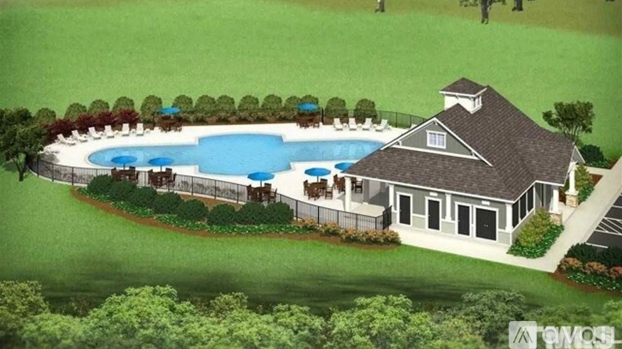 A house with a pool in the backyard.