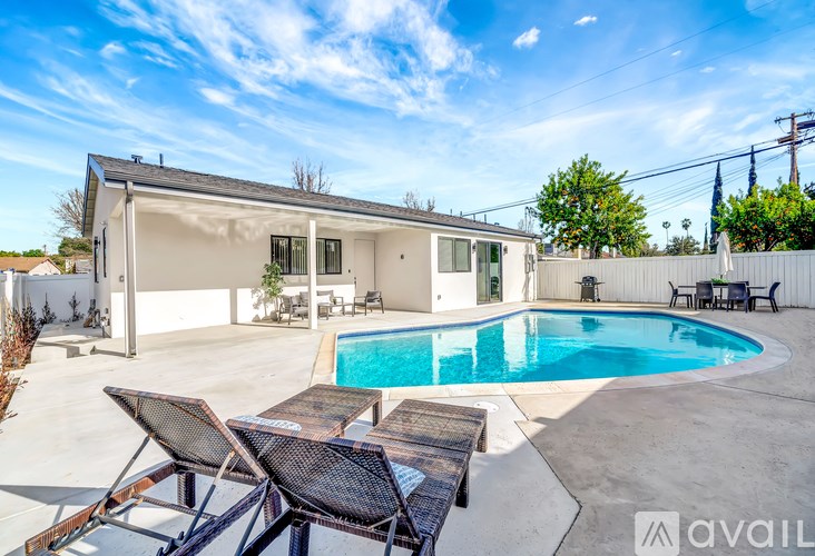 A house with a pool in the backyard.