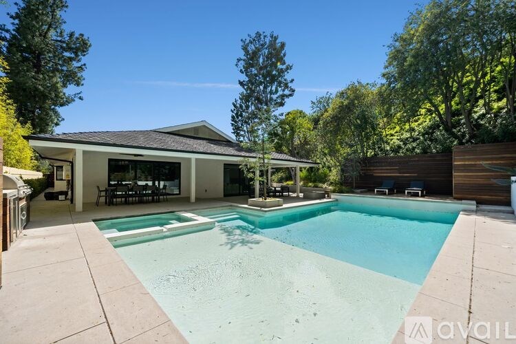 A house with a pool in the backyard.