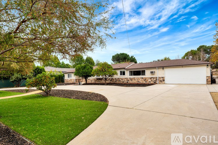 A house with a driveway and a tree in front of it.