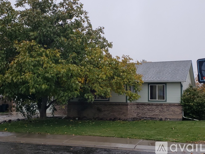 A house with a tree in front of it.