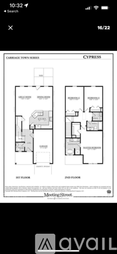 Two floor plan of a building with the title "CARRIAGE TOWN RESIDENTS" and "CYPRESS".