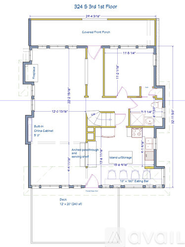 A floor plan for a 324 5 3rd floor layout.