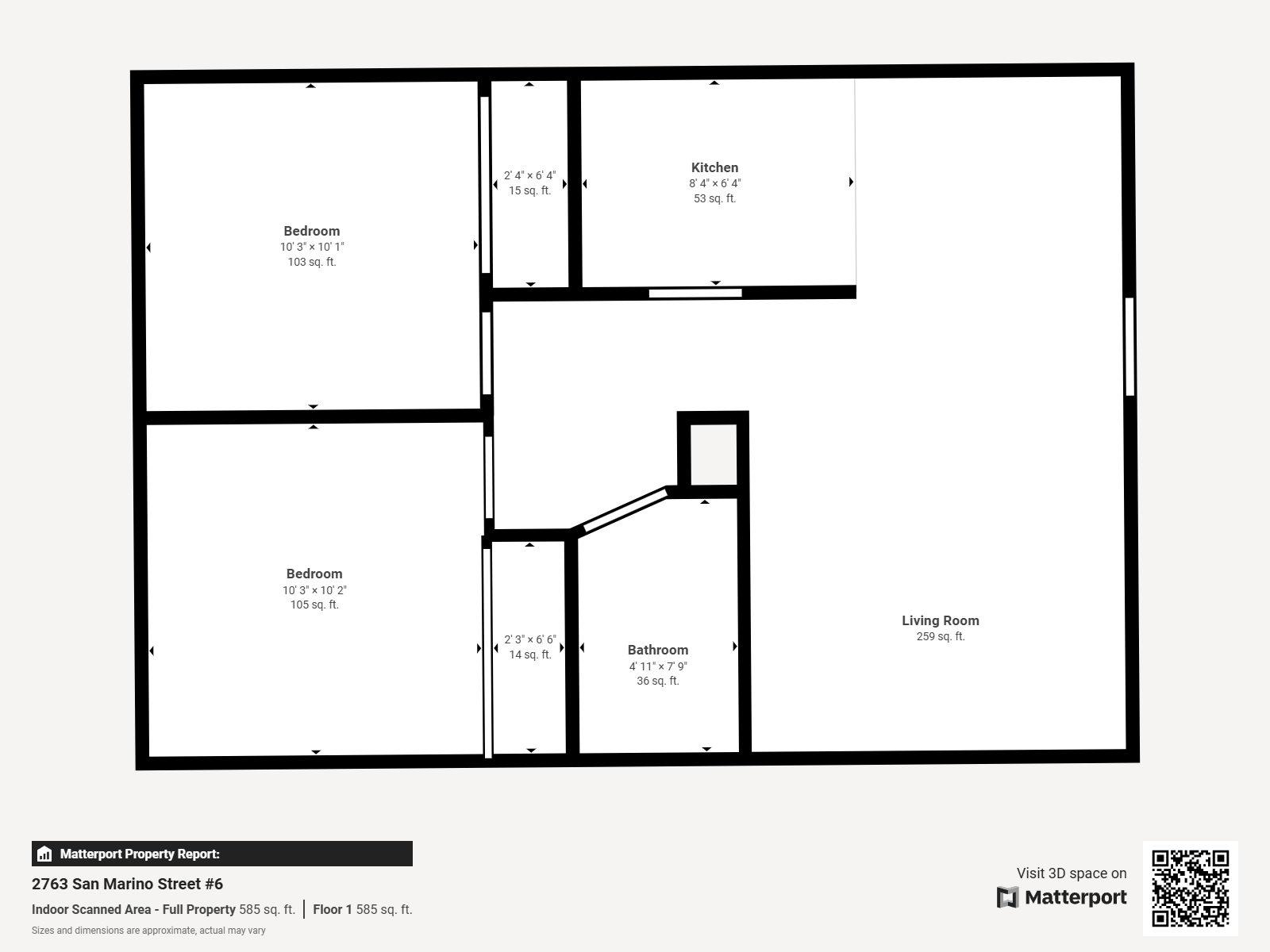 2 Bedroom  1 Bath