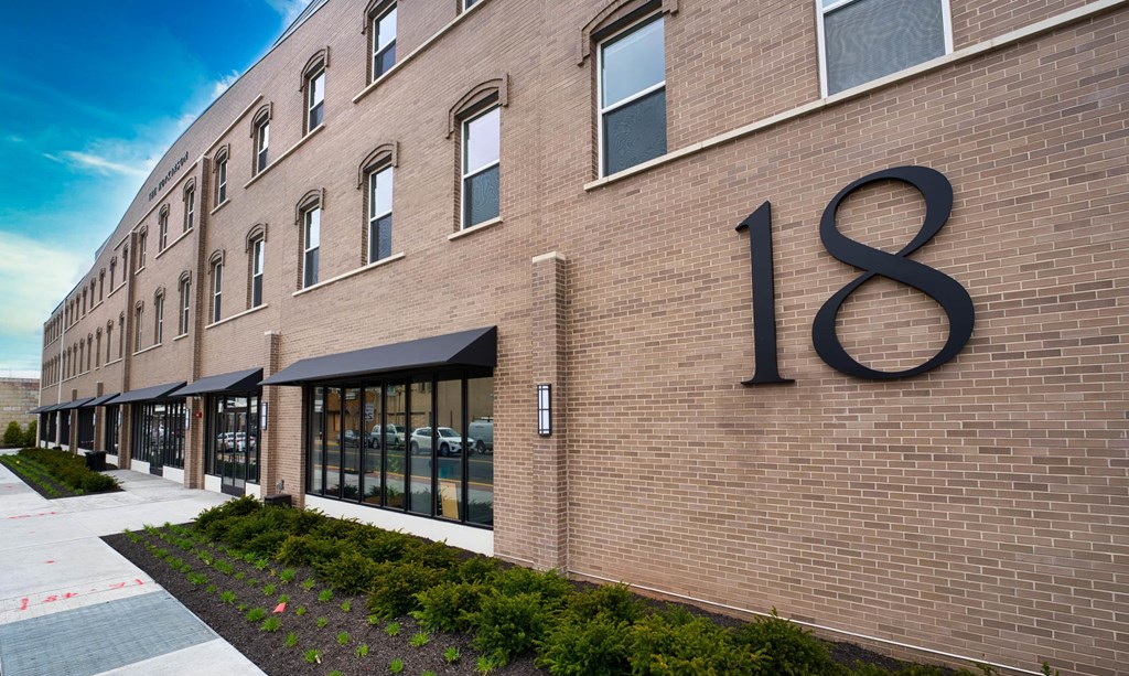 A building with the number 18 on it.