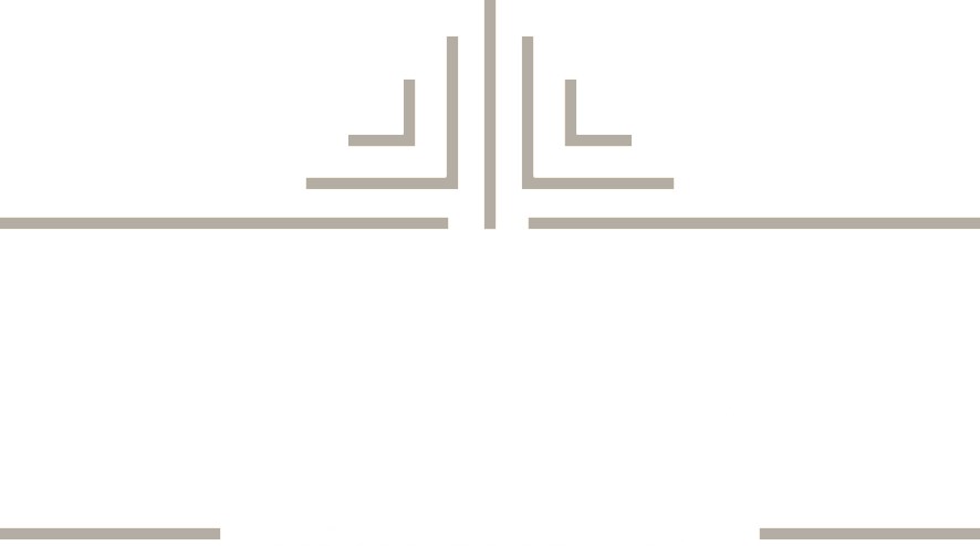 A black and white image of a logo for Lucca Apartments.