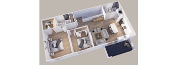 Upper - Front View - 2 Stall