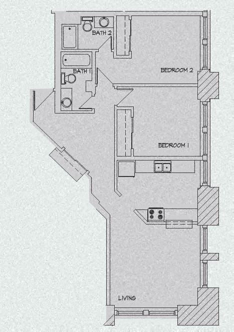 Two Bedroom Two Bath B