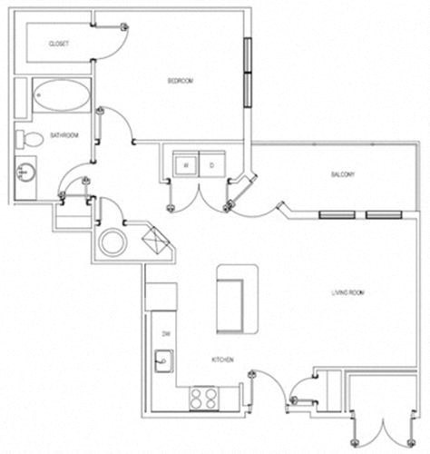 The Robbins One Bedroom Layout
