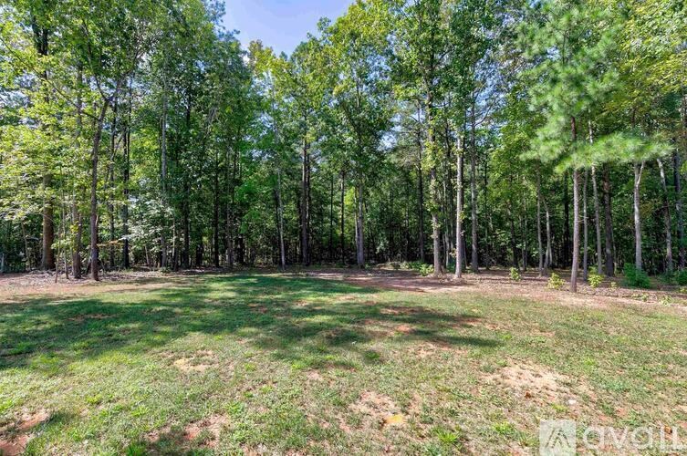 A grassy field with trees in the background.