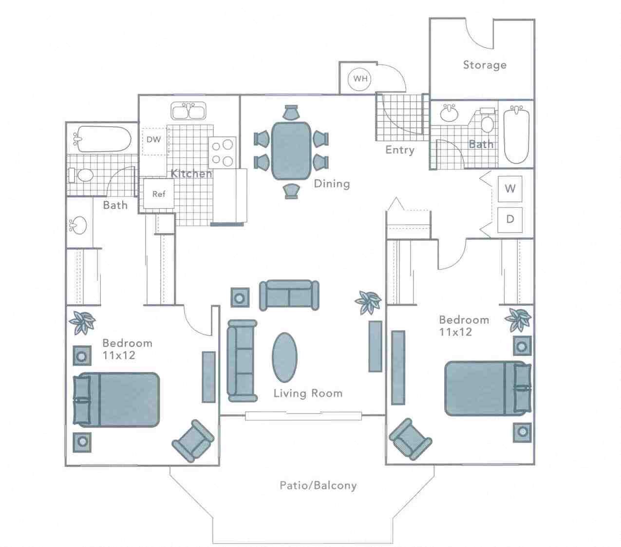 Two Bedroom Floorplan